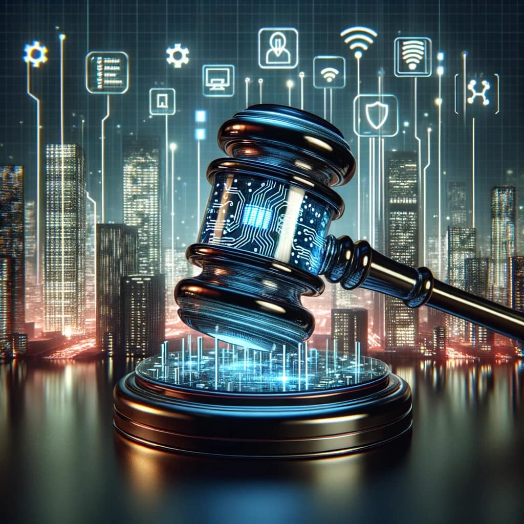 modern gavel made of transparent glass